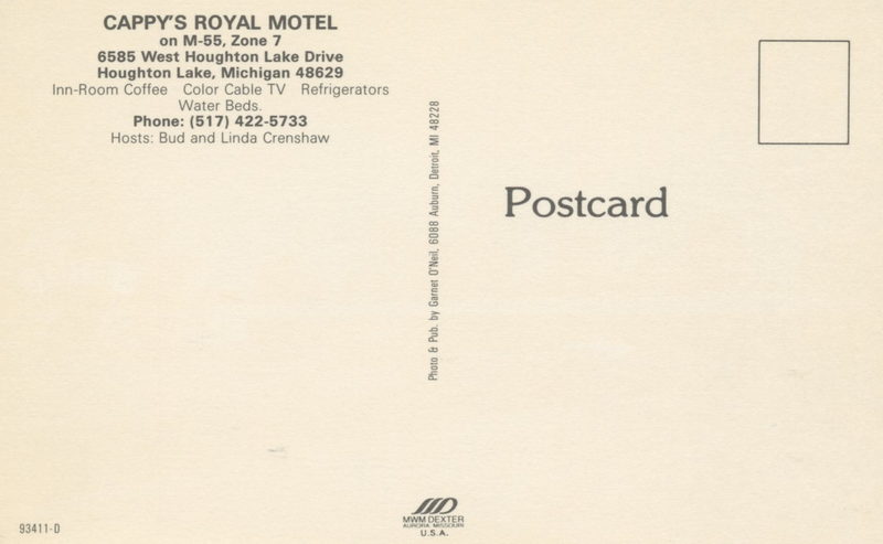 Diesels Motel (Cappys Motel) - Old Postcard (newer photo)